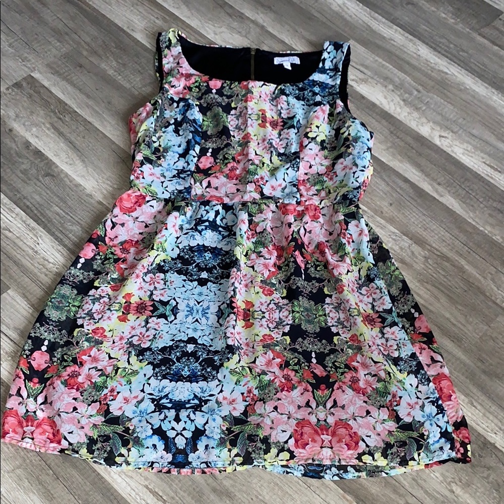 💜 2/$25 Black and Blue A-line Sundress for Cocktail Events - Picture 2 of 2